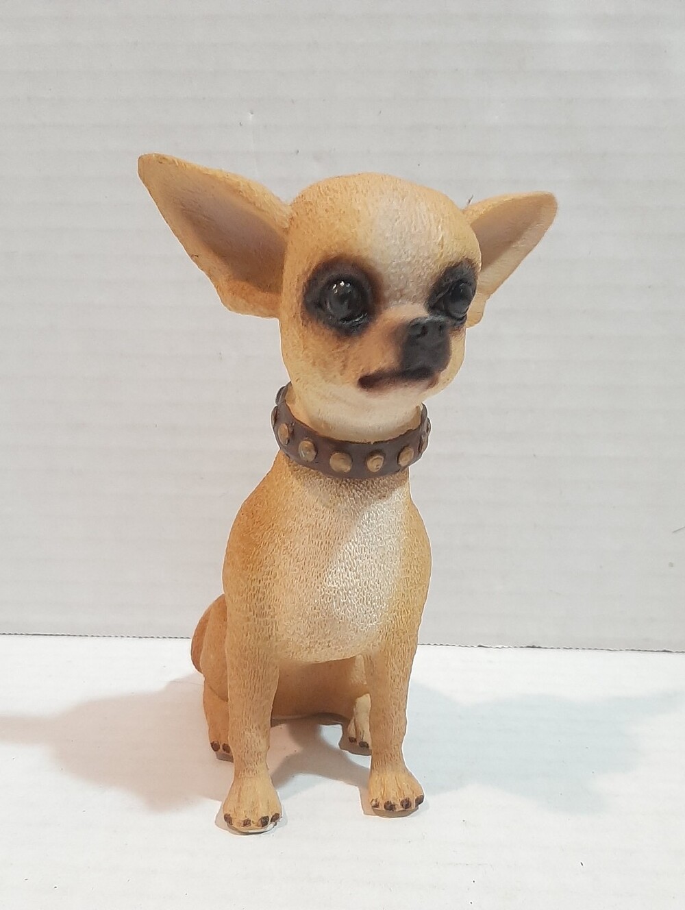 🛍Vintage Chihuahua Bobble Head 6" Tall Studded Collar Dashboard Nodder Dog